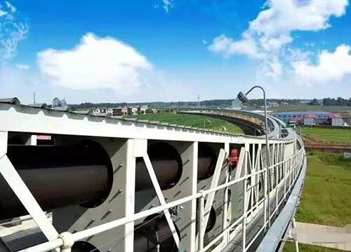 Rörformad bandtransportör